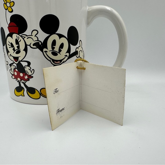 Disney Mickey Mouse Ceramic Coffee Mug 11 oz Capacity White NWT Cartoon Monogram - Picture 8 of 9